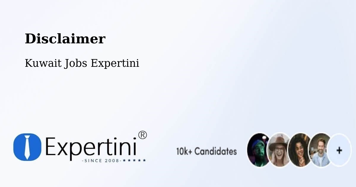 Disclaimer – Kuwait - Kuwait Jobs Expertini